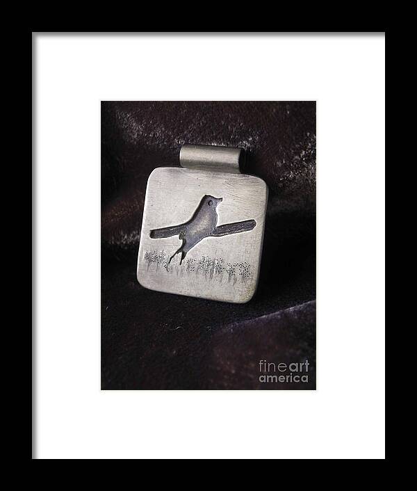 Bird Framed Print featuring the jewelry Bird by Patricia Tierney