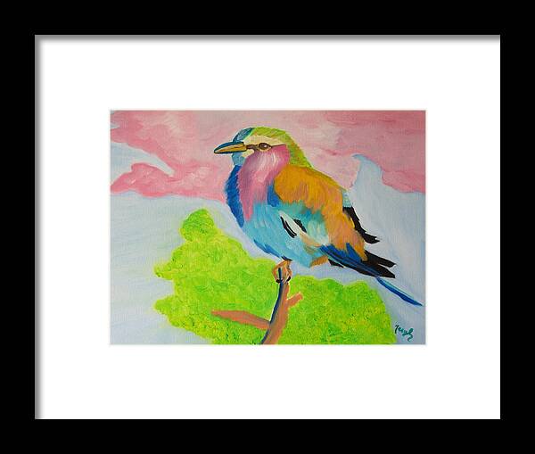 Pink Framed Print featuring the painting You Lift Me Up by Meryl Goudey
