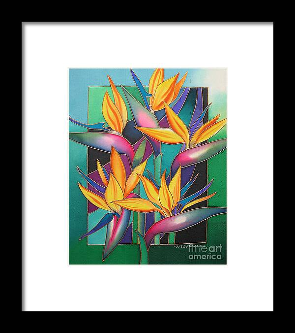 Fiji Islands Framed Print featuring the painting Birds of Paradise by Maria Rova