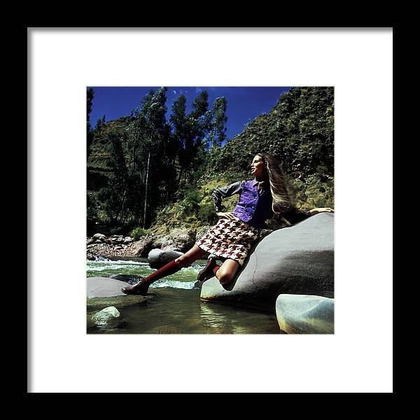 Fashion Framed Print featuring the photograph Birgitta Af Klercker In Peru by John Cowan