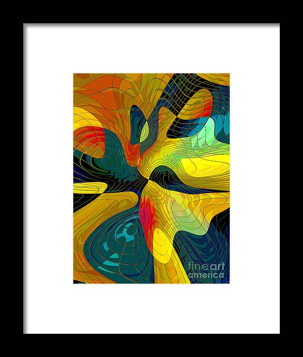 Abstract Framed Print featuring the digital art Birth of a Butterfly by Klara Acel