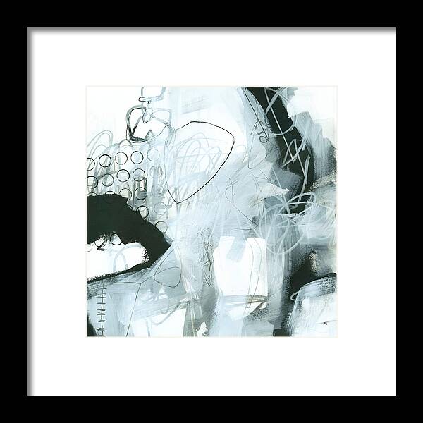 Acrylic Framed Print featuring the painting Black and White #1 by Jane Davies