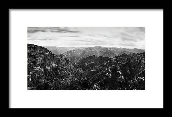 Beauty In Nature Framed Print featuring the photograph Black And White Landscape Of Mexicos by Ryan Heffernan