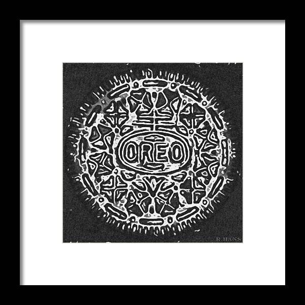 Oreo Framed Print featuring the photograph Black And White Oreo by Rob Hans
