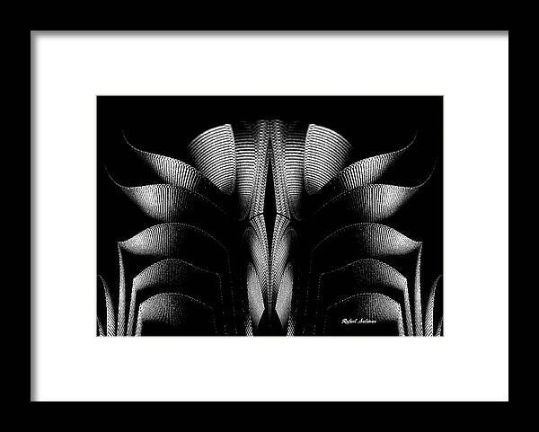 Abstract Framed Print featuring the mixed media Black and White by Rafael Salazar