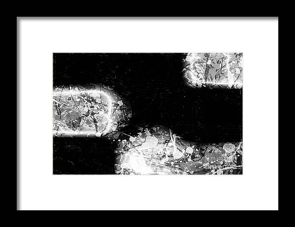 Digital Art Framed Print featuring the digital art Black and White by Steven Pipella