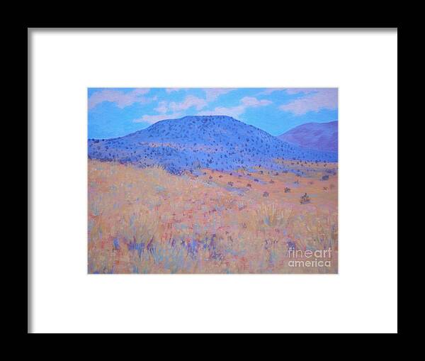 Western Art Framed Print featuring the painting Black Butte by Suzanne McKay