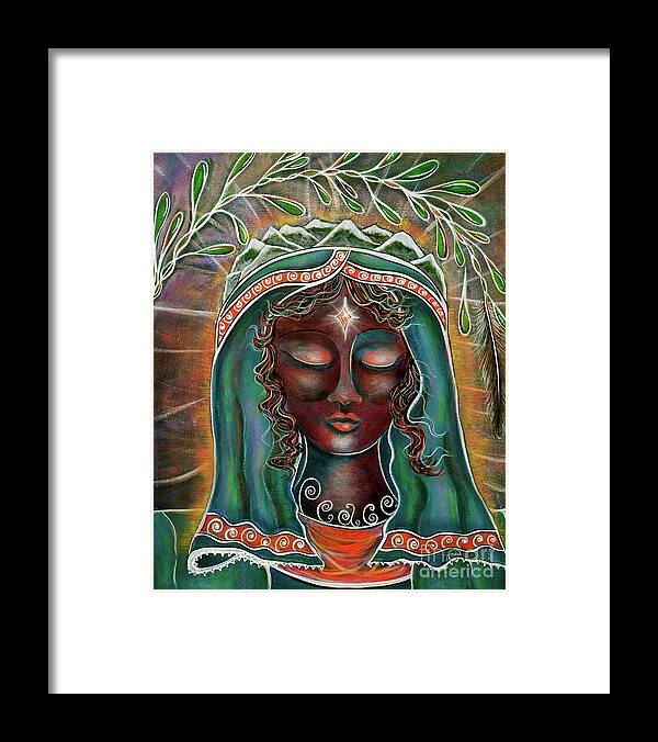 Black Madonna Painting Framed Print featuring the painting Peace - Black Madonna by Deborha Kerr