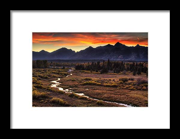 Autumn Framed Print featuring the photograph Blacktail Sunset by Mark Kiver