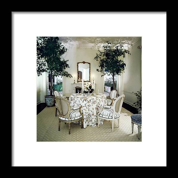 Interior Framed Print featuring the photograph Blair's Dining Room by Horst P. Horst