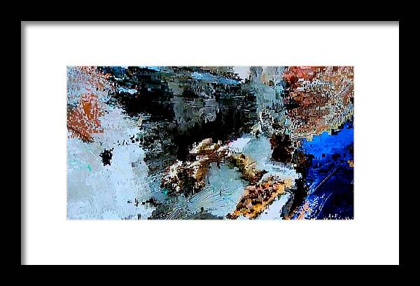 Abstracted Landscape Framed Print featuring the photograph Blast by Michael Sharber