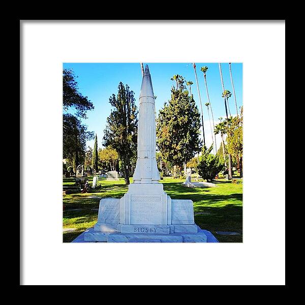 Blastoff Framed Print featuring the photograph Blast Off! Hollywood Forever by Gia Marie Houck