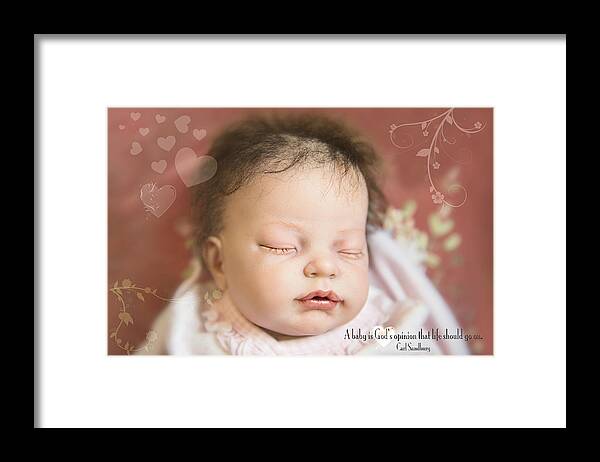 Baby Framed Print featuring the photograph Bliss by Bonnie Barry