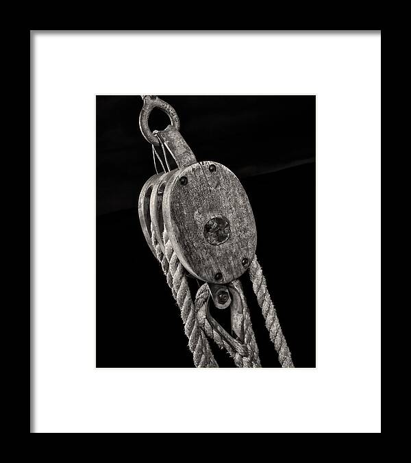 Block And Tackle Framed Print featuring the photograph Block and Tackle by Fred LeBlanc