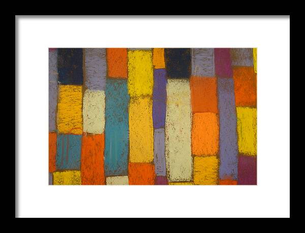 Geometric Framed Print featuring the pastel Block by Paula Anthony