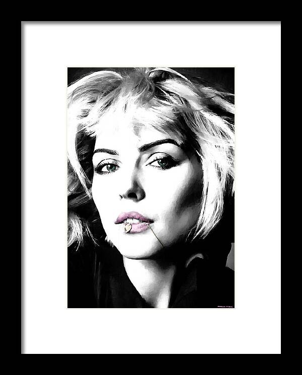 Blondie Framed Print featuring the digital art Blondie Large Size Portrait by Gabriel T Toro