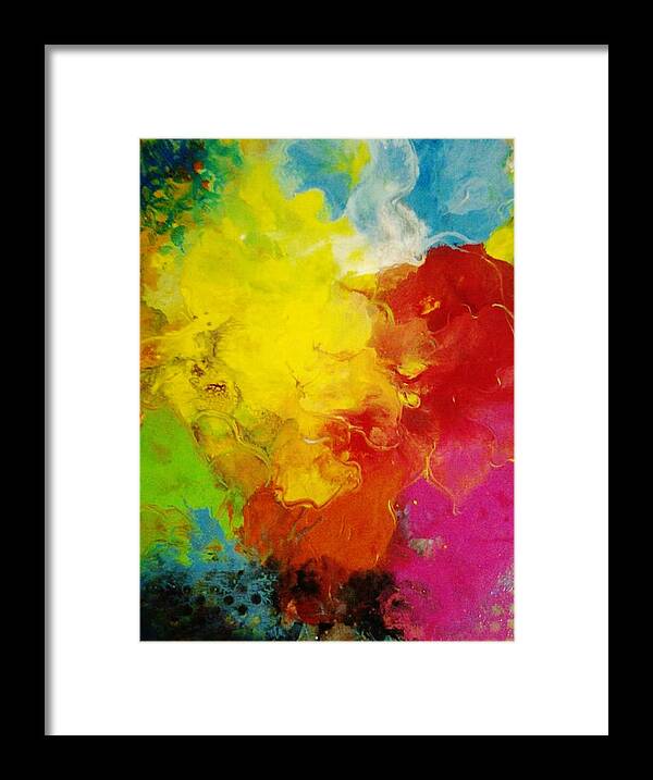 Flowers Framed Print featuring the painting Spring Fling by Kelly M Turner