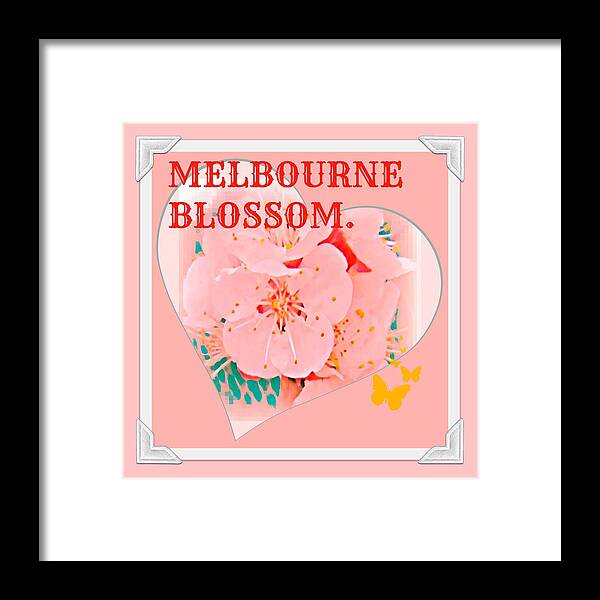 Melbourne Framed Print featuring the digital art Blossom In Melbourne by Meiers Daniel