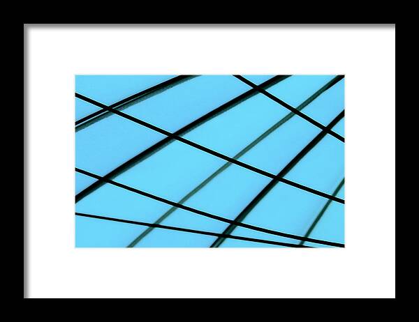 Geometric Framed Print featuring the photograph Blue Abstract by Tony Grider