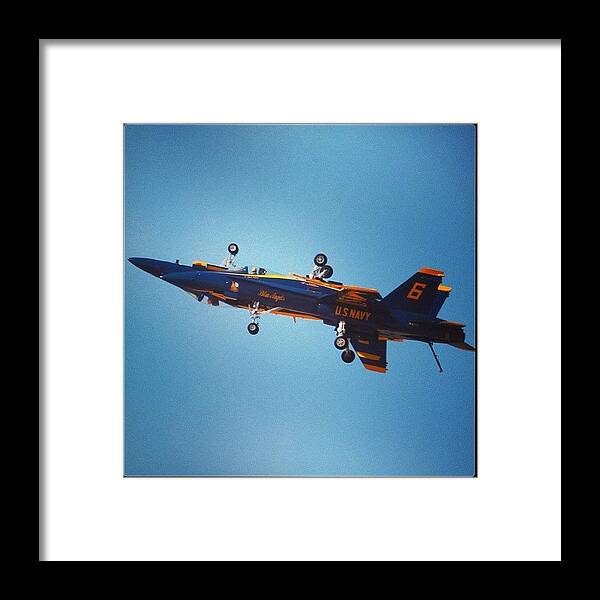 Aerobatics Framed Print featuring the photograph blue Angel Illusion 
#blueangels by Tyler Schuh