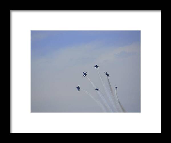 Blue Angels Framed Print featuring the photograph Blue Angels 15 by Laurie Perry