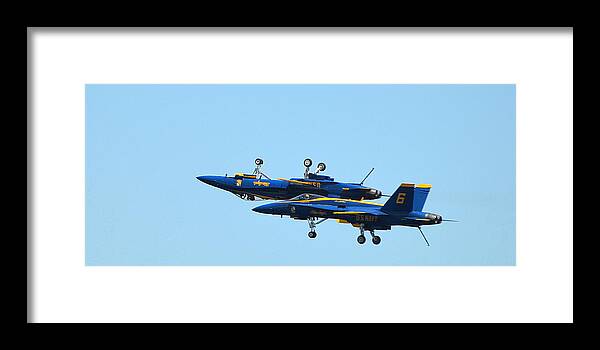 Blue Angels Framed Print featuring the photograph Blue Angels by Jerry Cahill