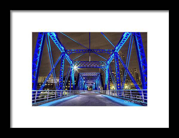 Grand Framed Print featuring the photograph Blue Bridge by Twenty Two North Photography