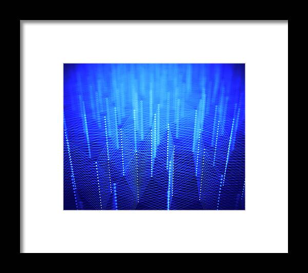Nobody Framed Print featuring the photograph Blue Connections by Ktsdesign/science Photo Library