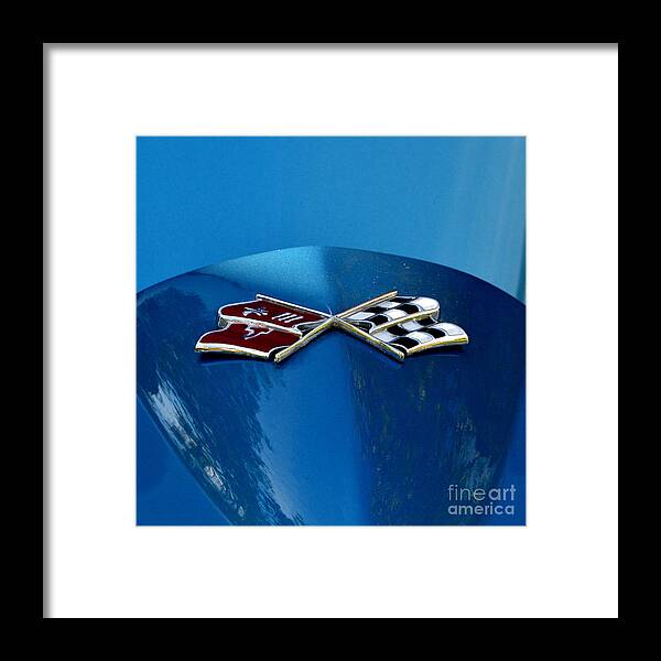  Framed Print featuring the photograph Blue Corvette by Dean Ferreira