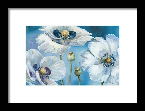 Blue Framed Print featuring the painting Blue Dance I by Lisa Audit