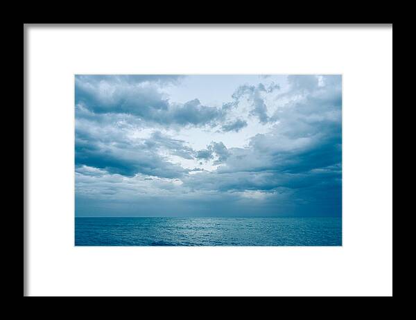 Sky Framed Print featuring the photograph Blue Waves by AM FineArtPrints