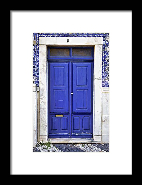 Blue Framed Print featuring the photograph Blue Door of Estremoz by David Letts