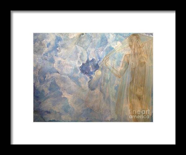 Original Painting Framed Print featuring the painting Blue Dream by Delona Seserman