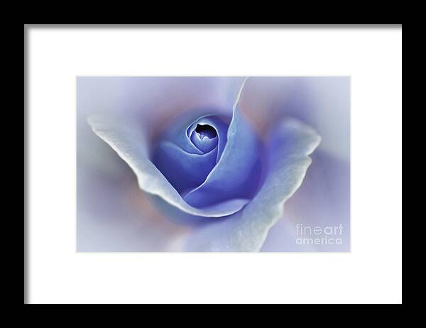 Photography Framed Print featuring the photograph Blue Elegance by Kaye Menner