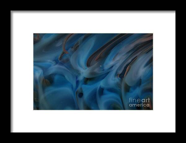 Glass Art Framed Print featuring the photograph Blue Glass Waves by Kimberly Lyon