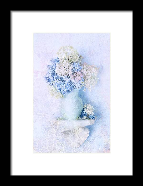 Hydrangea Framed Print featuring the photograph Blue Hydrangea by Theresa Tahara