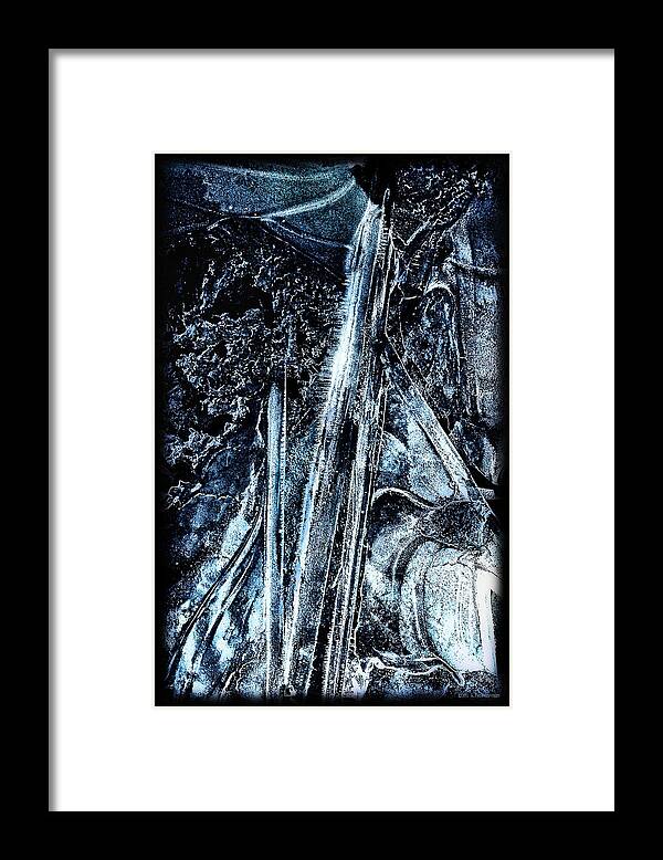 Blue Framed Print featuring the photograph Blue Ice by Lucy VanSwearingen