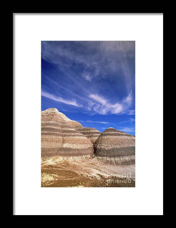 00343396 Framed Print featuring the photograph Blue Mesa, Arizona by Yva Momatiuk John Eastcott