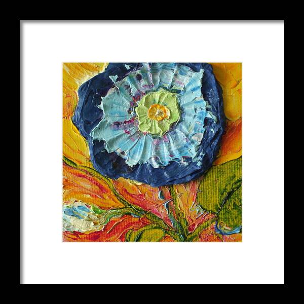 Blue Flower Prints Framed Print featuring the painting Blue Morning Glory by Paris Wyatt Llanso