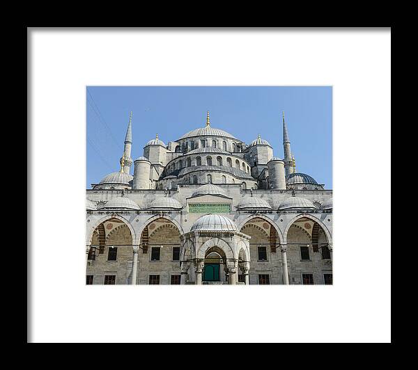 Ancient Framed Print featuring the photograph Blue Mosque in Istanbul Turkey by Brandon Bourdages