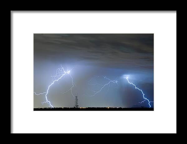 Lightning Framed Print featuring the photograph Blue Noise by James BO Insogna