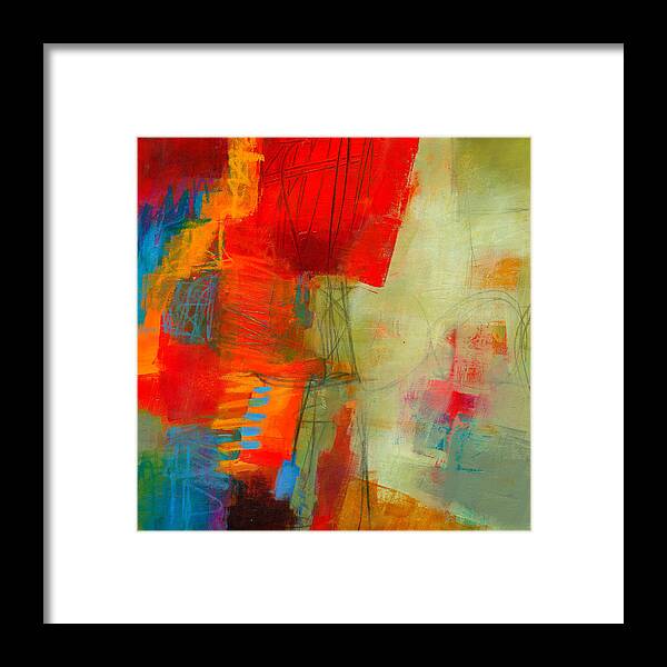 Acrylic Framed Print featuring the painting Blue Orange 1 by Jane Davies