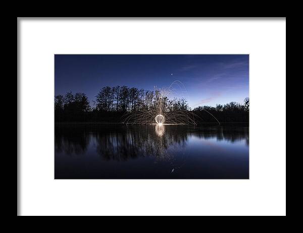 Steel Wool Framed Print featuring the photograph Blue Orb Reflection by Lee Harland