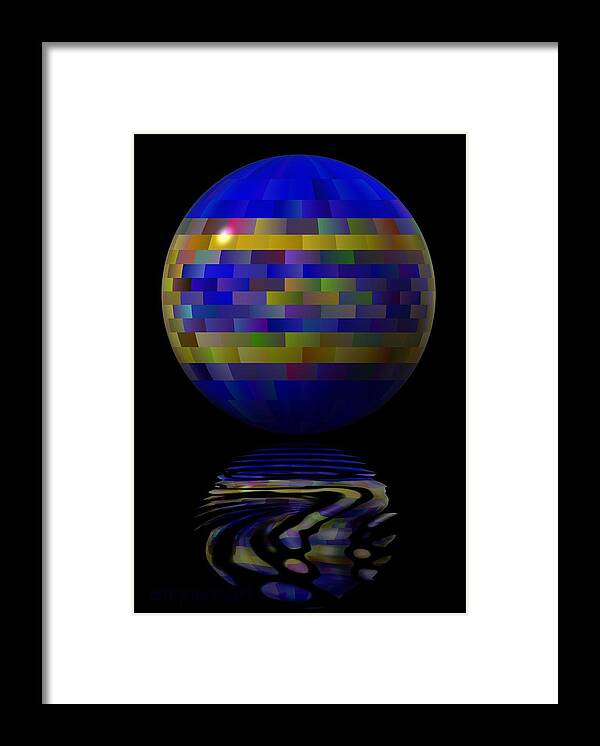 Planet Framed Print featuring the digital art Blue Planet by Mimulux Patricia No