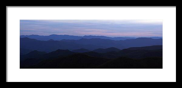 Cowee Mountains Overlook Framed Print featuring the photograph Blue Ridge Blues by Ben Shields