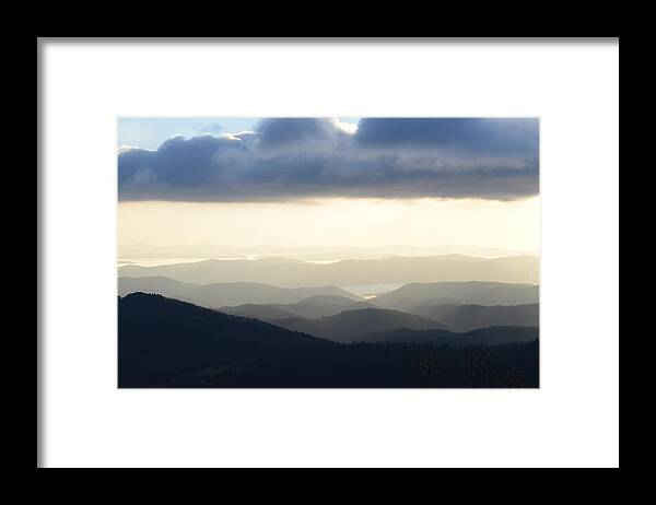 Blue Ridge Mountains Framed Print featuring the photograph Blue Ridge Morning Mist by Teresa Tilley