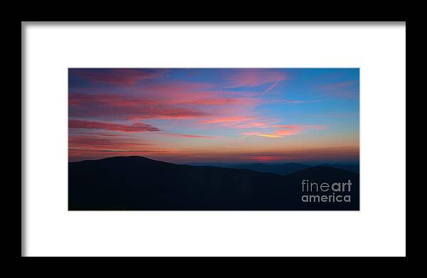 Blue Framed Print featuring the photograph Blue Ridge Mountain Sunrise by Eddie Yerkish