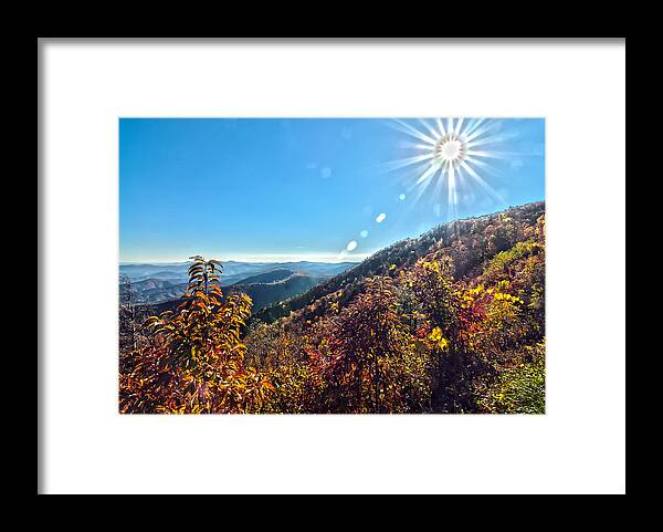 View Framed Print featuring the photograph Blue Ridge Mountains North Carolina by Alex Grichenko