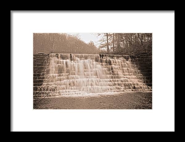 Waterfall Framed Print featuring the photograph Blue Ridge Parkway Rainy Day by Betsy Knapp