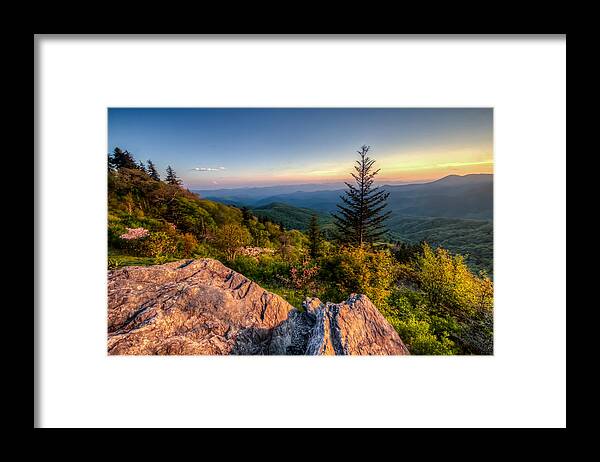 Appalachian Mountains Framed Print featuring the photograph Blue Ridge Sunset by Doug McPherson